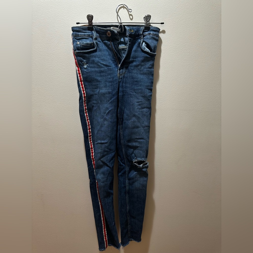Zara ripped skinny jeans